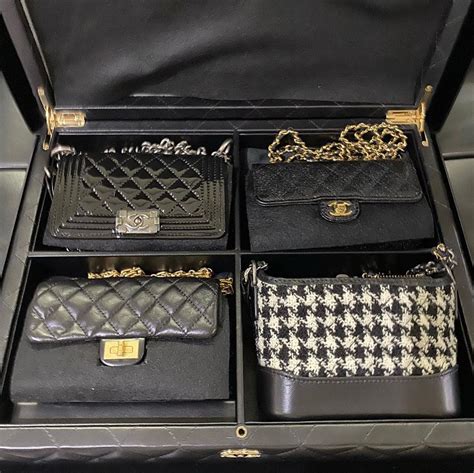 chanel collector box set with mini bags price|Chanel lambskin mini bag.